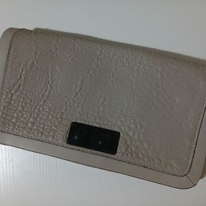 Elegant Vintage Textured Taupe BCBGMaxazaria Urban Clutch Purse